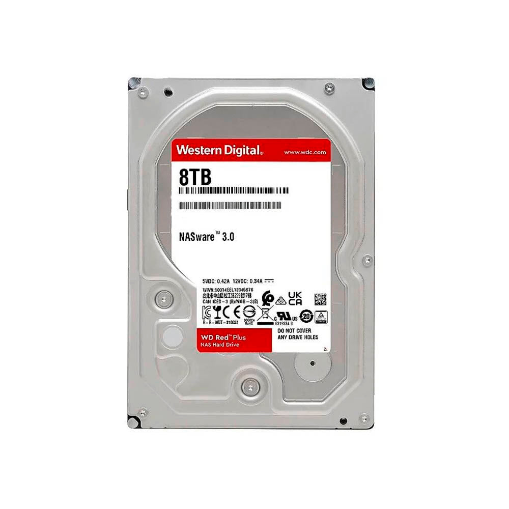 Hd Para Servidor Nas 8tb Western Digital Wd Red Plus 3.5 Sata III 6gb/S 256mb - WD80EFPX
