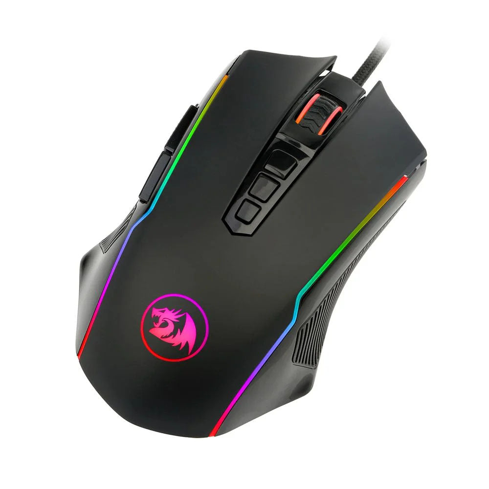 Mouse Gamer Redragon Ranger 9 Botões 12400dpi Preto RGB - M910-RGB