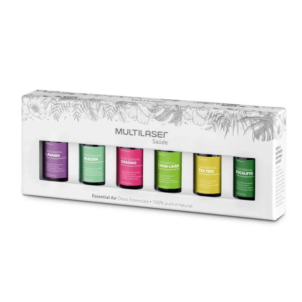 Kit Com 6 Óleos Essenciais 10ml Cada Multi P/ Aromatizador - HC165