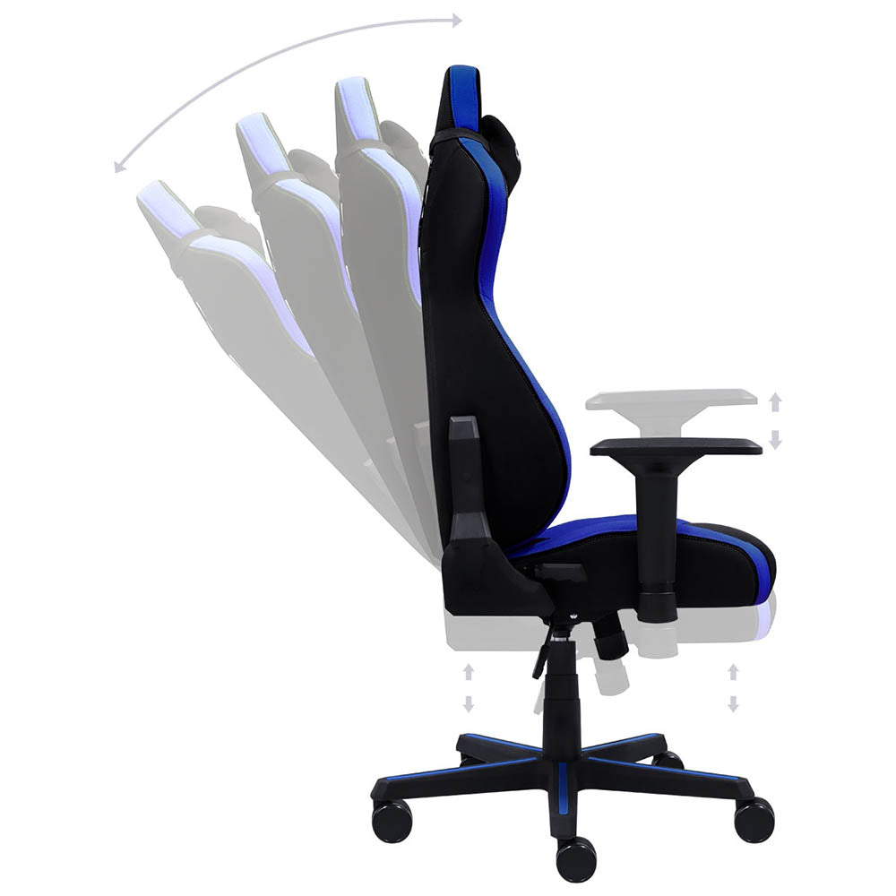 Cadeira Gamer PCYes Mad Racer V8 Turbo Preta / Azul - V8TBMADAZ