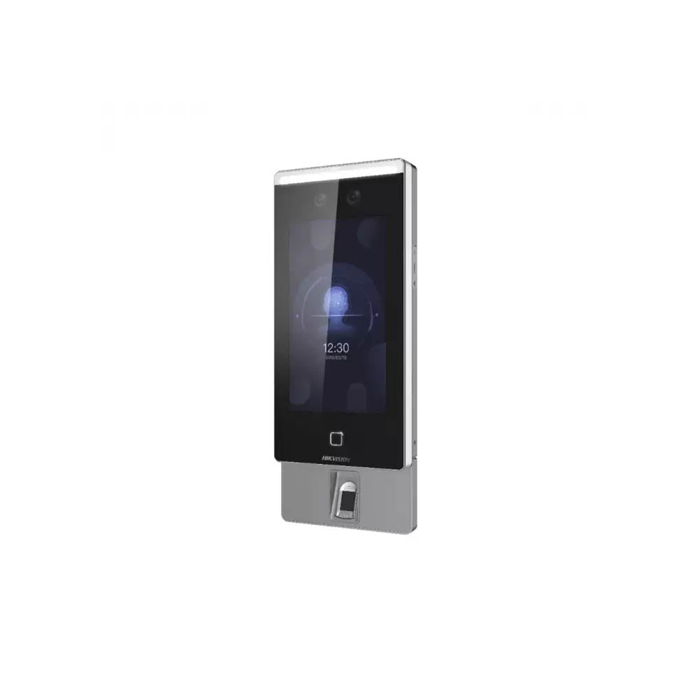 Controle de Acesso Facial 7" LCD Hikvison C/ RFID e Biométrico 6000 Faces - DS-K1T671MF-L