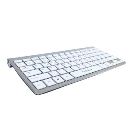 Kit Mini Teclado e Mouse Sem fio Gold USB Slim Prata - TCD-02