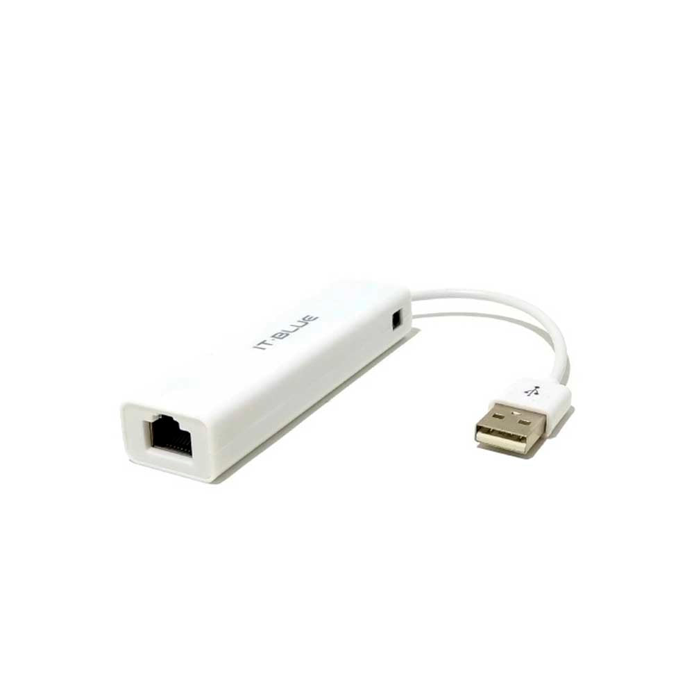 Adaptador Usb Para Rj45 10/100 (Placa De Rede Usb) + Hub Usb 3 portas It-Blue - LE-4102