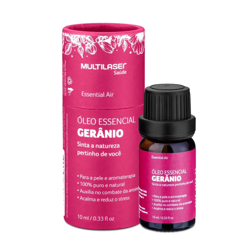 Óleo Essencial de Gerânio 10ml Multi P/ Aromatizador - HC125
