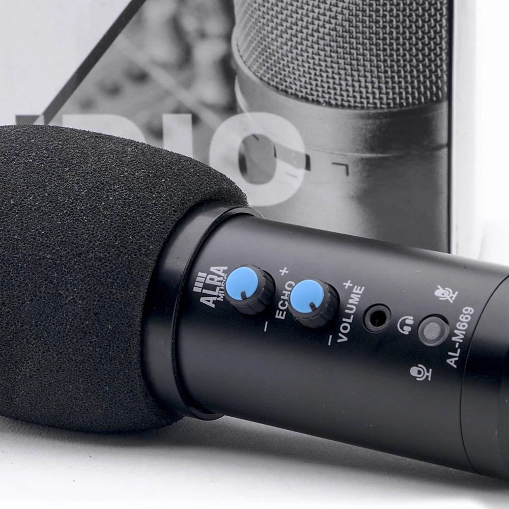 Microfone Condensador Alra Music Cardioide Usb Studio - AL-M669