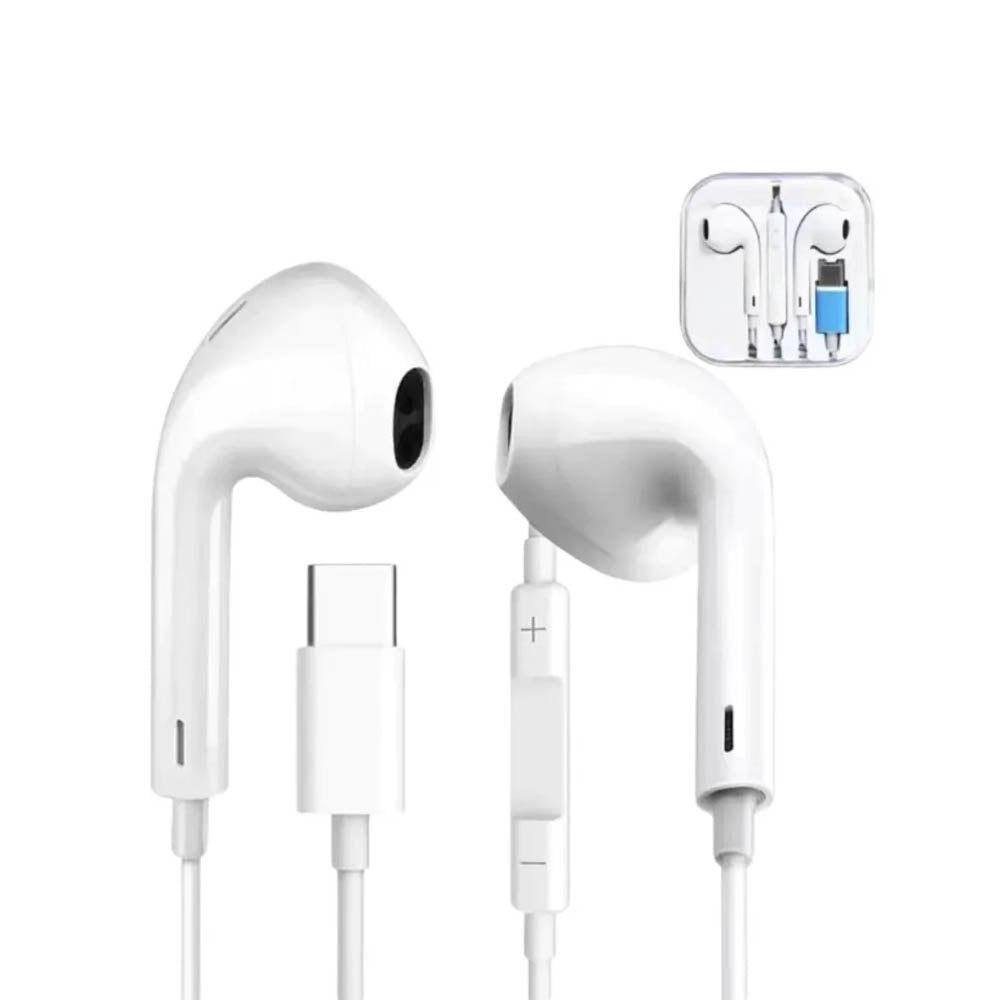 Fone De Ouvido USB Tipo C com Microfone aGold Branco - FN-A77