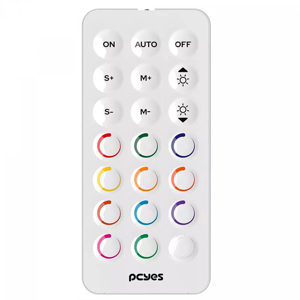 Controlador de Fans PCYes Light Core C/ Controle Remoto 9 Portas PWM + ARGB Branco - PELC9PGBR