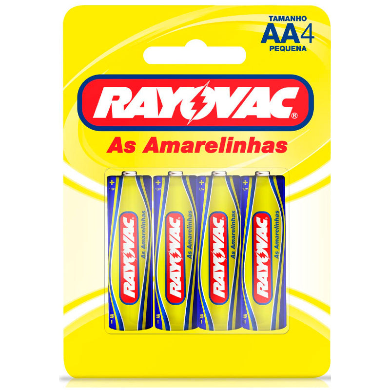 Pilha Comum AA Pequena Rayovac (Blister C/4 Pilhas) - 10862