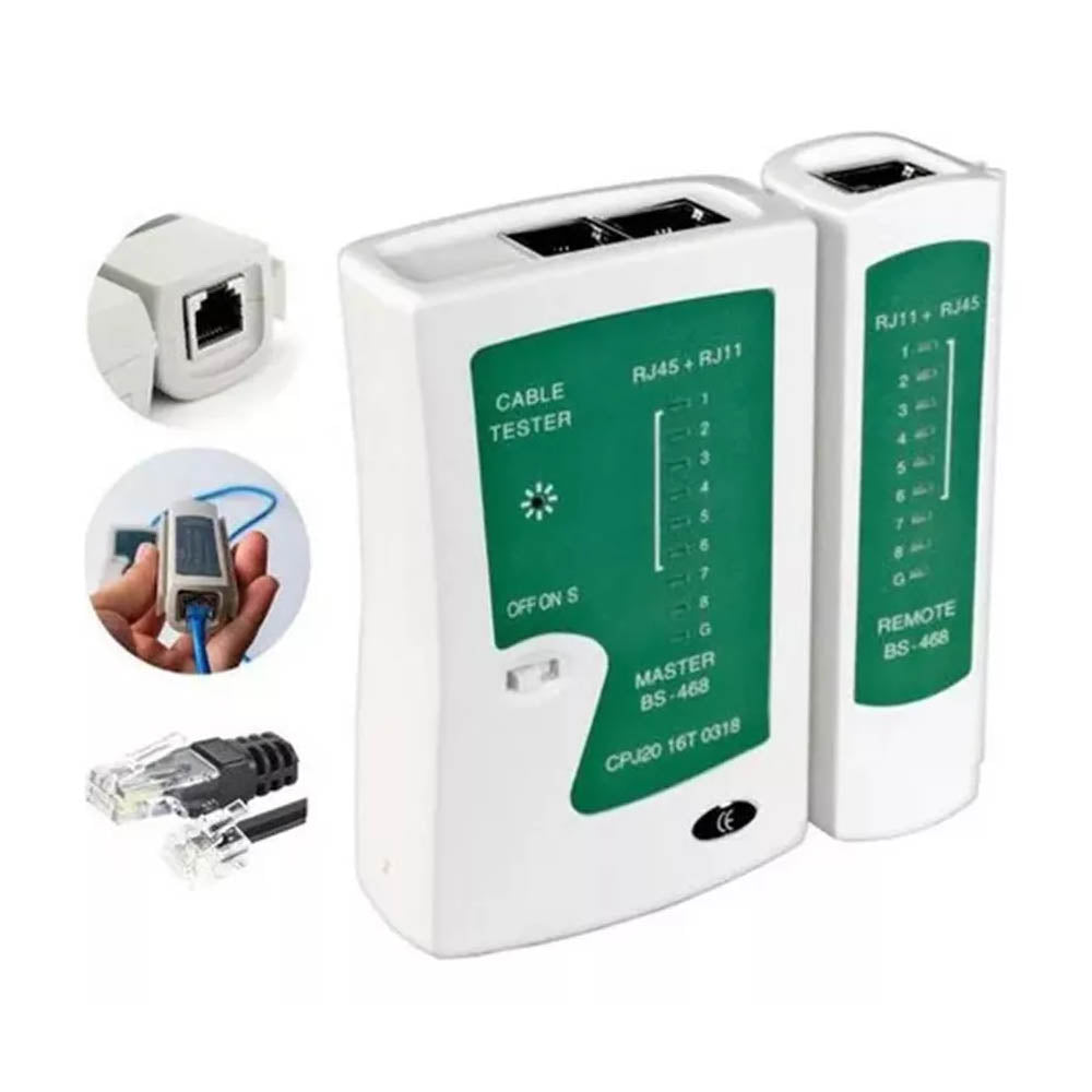 Kit De Ferramentas RJ11 RJ45 C/ Alicate Crimpagem, Decapador, Alicate Punch Down, Localizador, Chaves de Fenda e Acessór