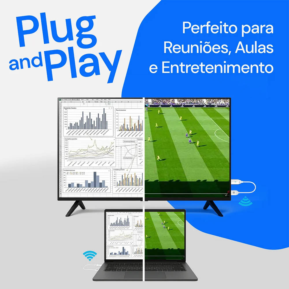Extensor Hdmi Sem Fio USB Wireless Hongtop