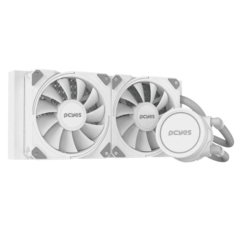 Water Cooler PCYes Sangue Frio 3 Dual Fan 240mm TDP 240W (Intel/AMD) Branco - WCSF3240WGBR Truedata