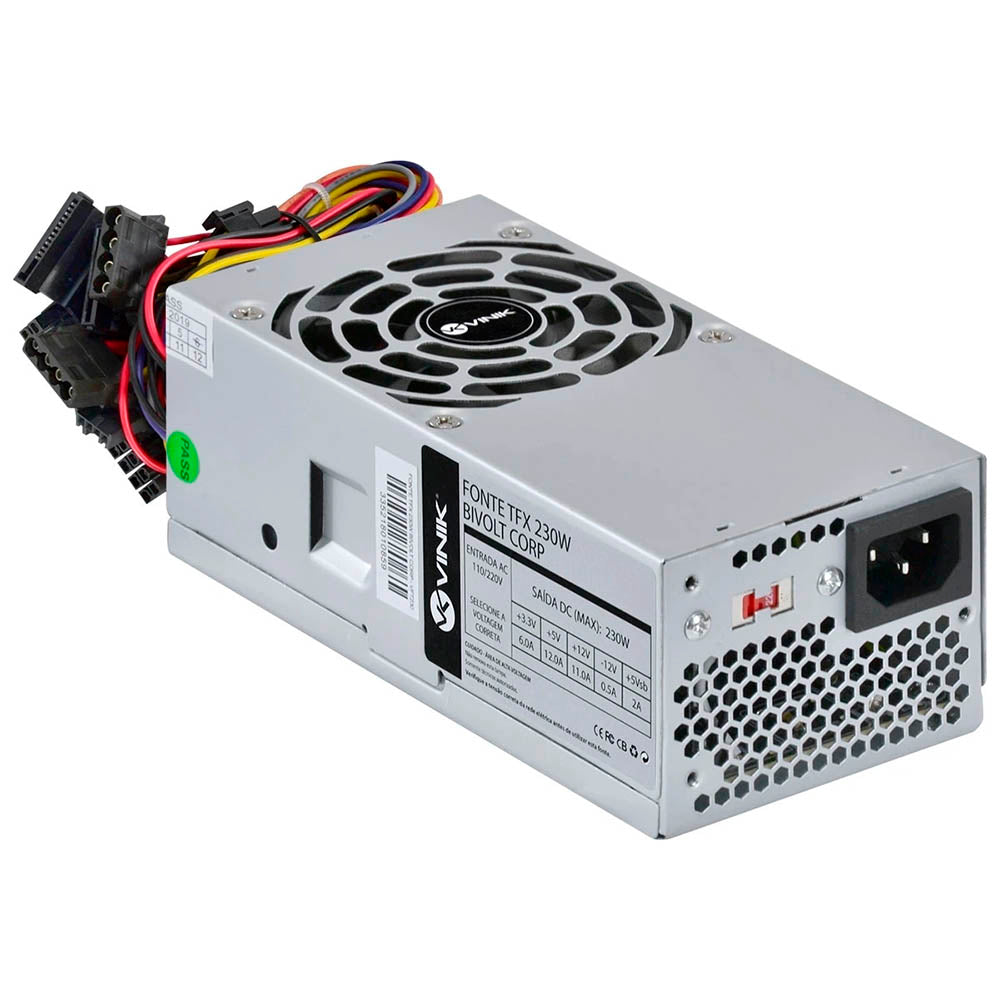 Fonte Real Atx para Gabinete Slim Tfx 230W PcYes - Vft230