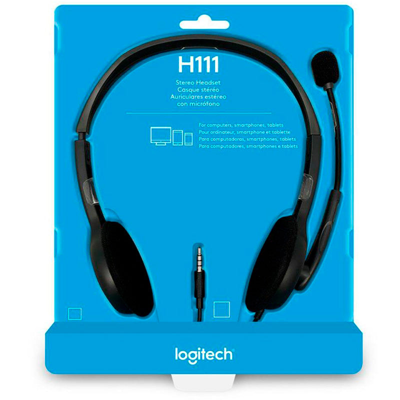 Headset Logitech Stereo P3 H111 - 981-000612 Truedata