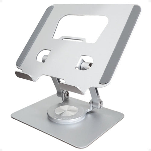 Suporte de Mesa Retratil Para Tablet em Metal com Rotação
