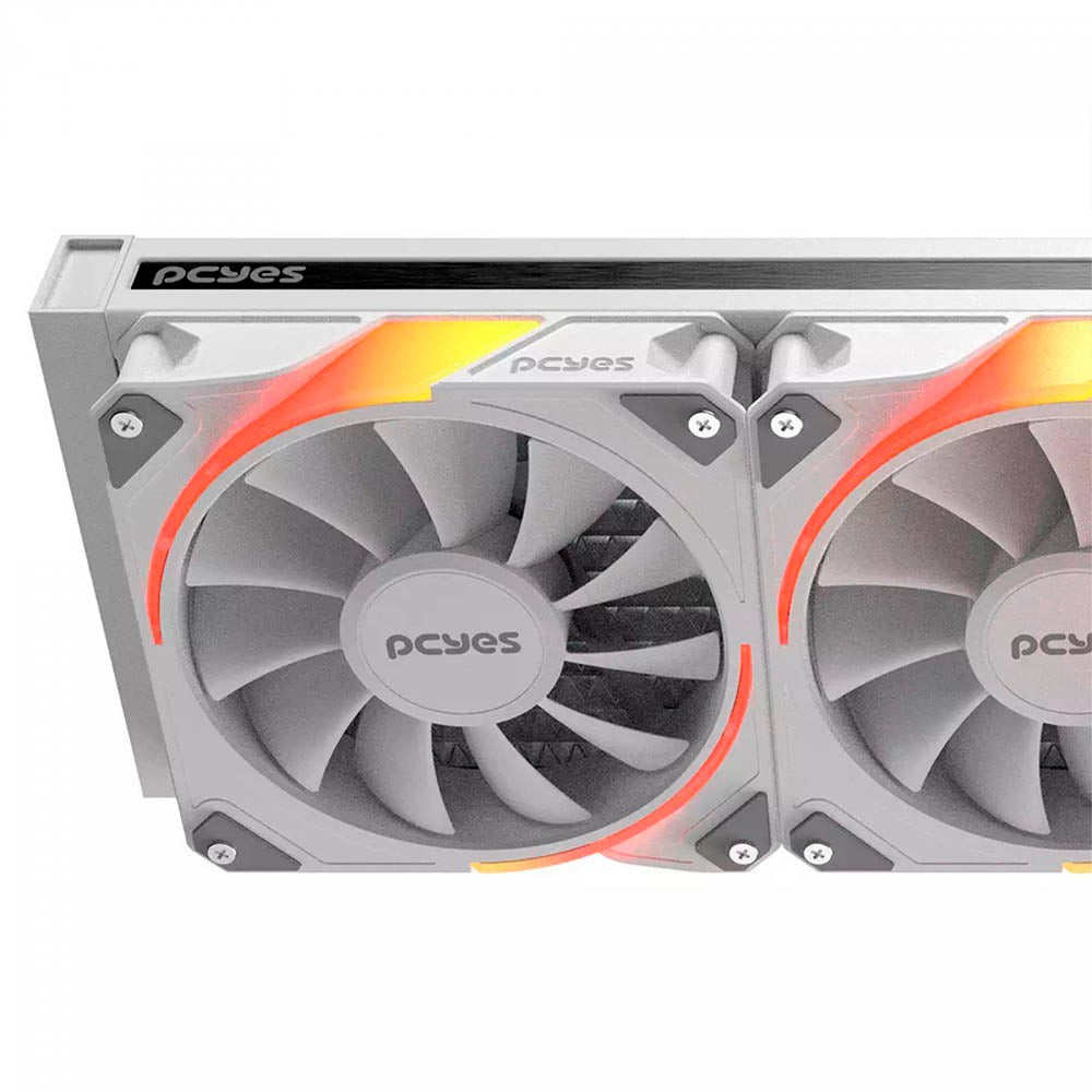 Water Cooler PCYes Sangue Frio 3 Triple Fan 360mm ARGB TDP 350W (Intel/AMD) Branco - ARGBSF3360WGBR Truedata