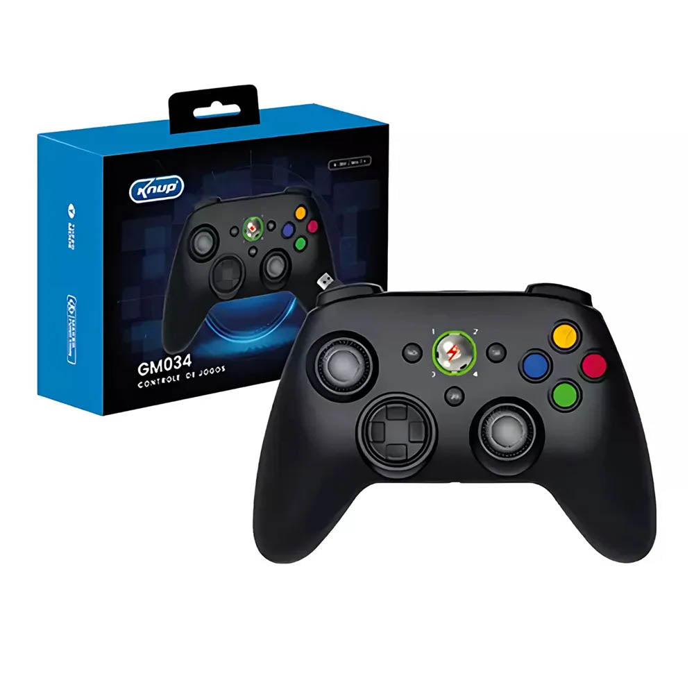 Controle X 360 para Xbox-360 ou PC Knup Wireless C/ Adaptador USB - KP-GM034