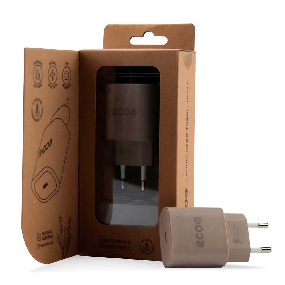 Carregador Usb Tipo C Turbo GShield Ecoo QC 3.0 Até 25W - GS-7031 Truedata
