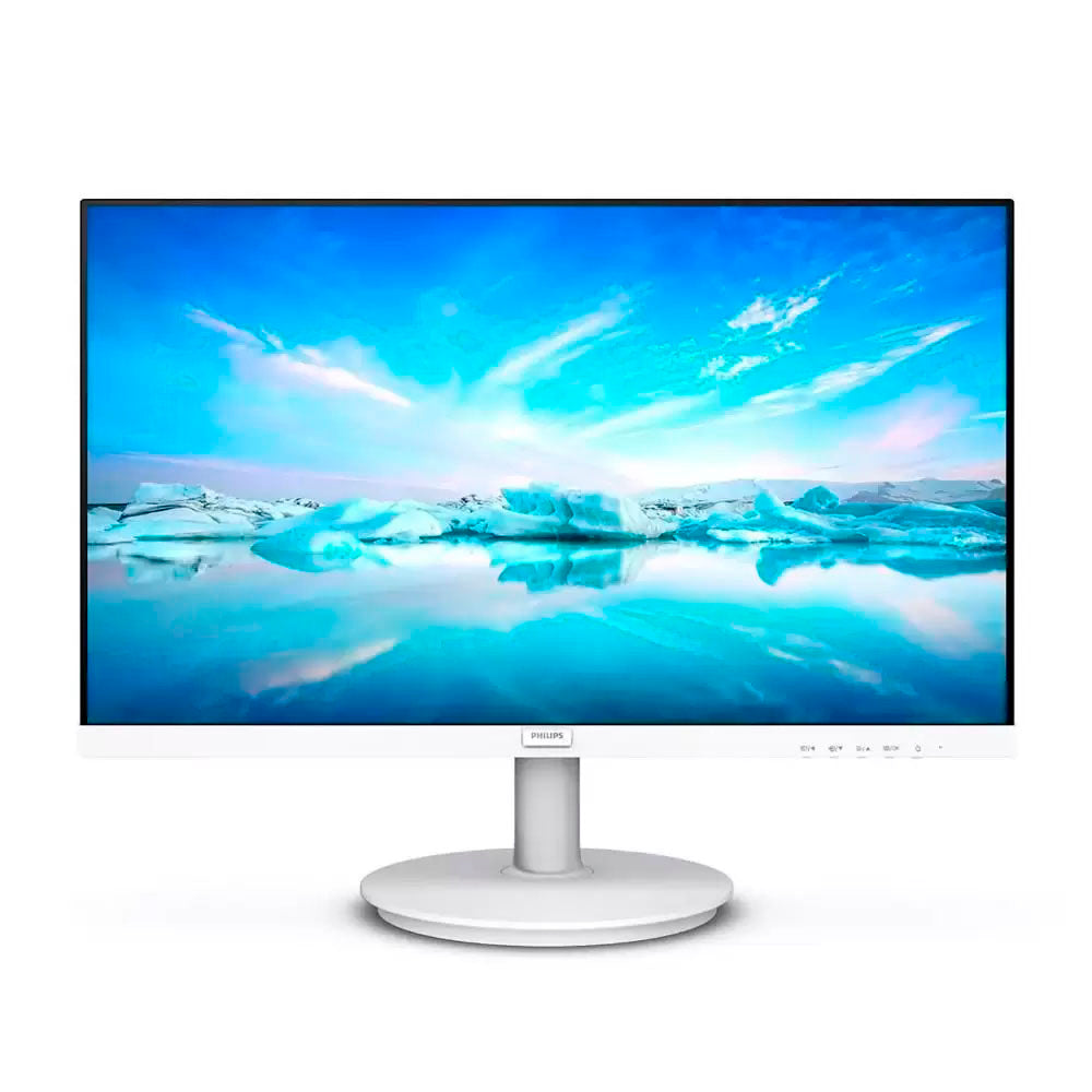 Monitor Led 21.5 Pols Philips 1920 x 1080 Full Hd Hdmi Vga C/ Saída de Áudio Branco - 221V8LW