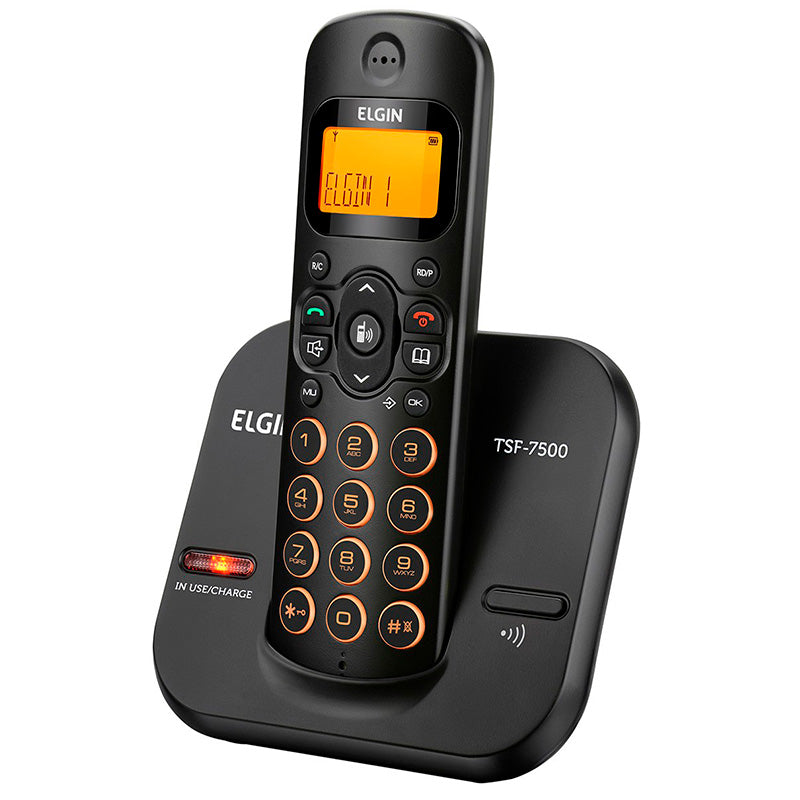 Telefone Sem Fio Elgin Tsf7500 - Dect6.0 Teclado Iluminado, Identificador De Cham