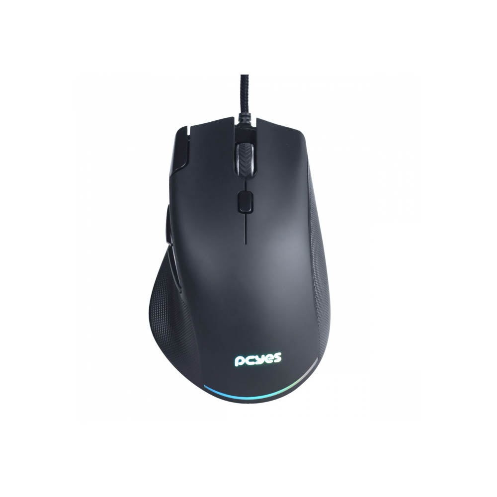 Mouse Gamer PCYes Zyron 7 Botoes 12800dpi RGB Preto - PMGZRGB Truedata