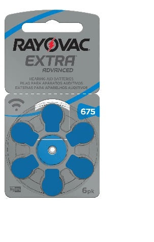Bateria para Aparelho Auditivo Rayovac Tam. 675 C/ 6 - 675AUX-6XEBRA