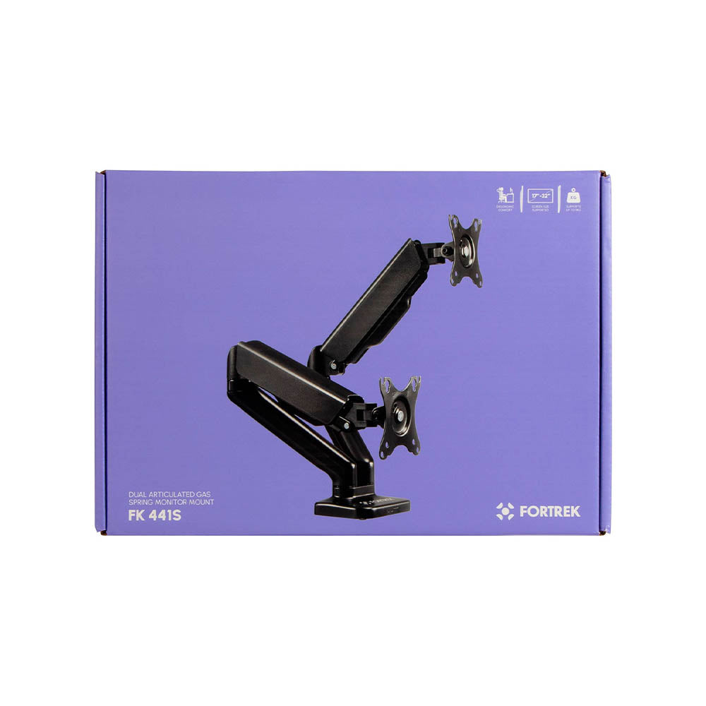 Suporte de Mesa Articulado a Gás para Dois Monitores Fortrek Fk441s 17" a 32" - 81032