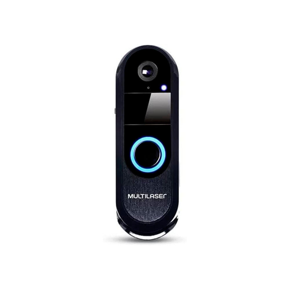 Video Porteiro Inteligente Multi HD Wi-fi 30Fps C/ Auto Falante e Microfone Embutido Preto - SE220 Truedata
