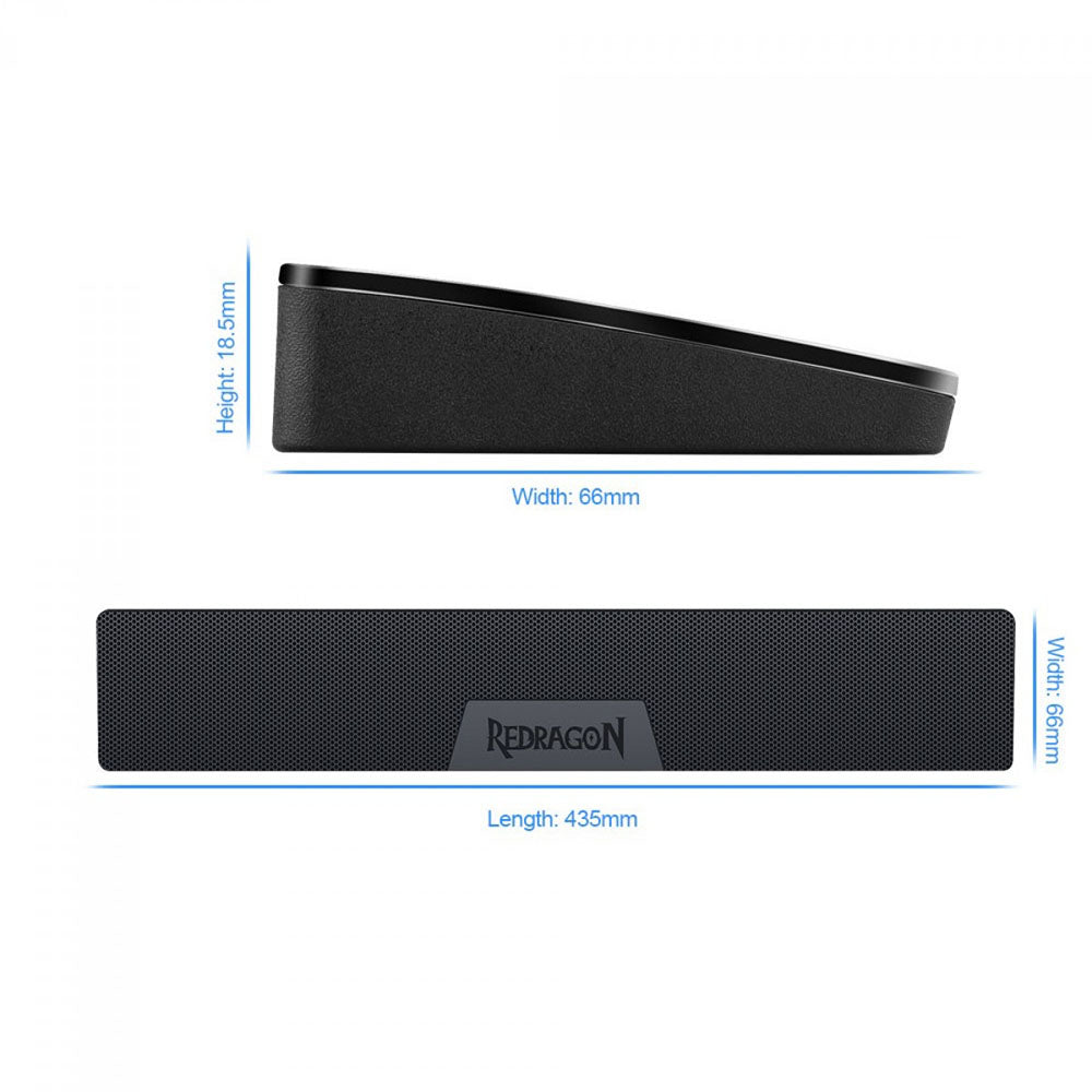 Apoio De Pulso Redragon Meteor 435x66X18,5mm Preto - P039