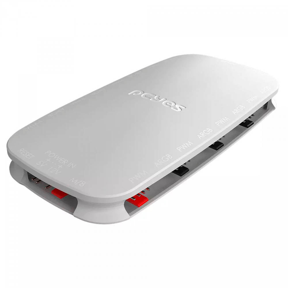 Controlador de Fans PCYes Light Core C/ Controle Remoto 9 Portas PWM + ARGB Branco - PELC9PGBR