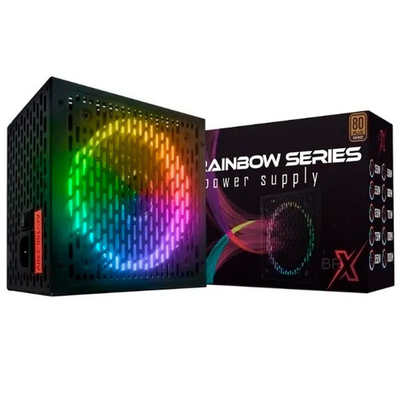 Fonte Real 1000W BRX Rainbow Series RGB 80 Plus