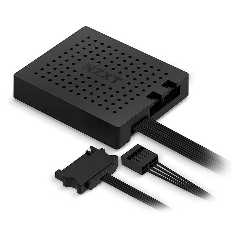 Controlador LED RGB Fan Sata 12V 2 Saídas RGB 3 Fan NZXT - AC-2RGBC-B1