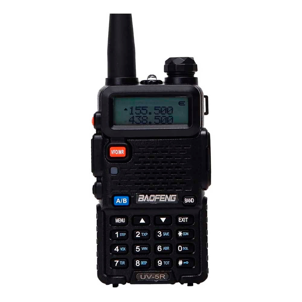 Rádio de Comunicação Dual Band Uhf + Vhf Baofeng Uv-5R Preto (Unidade) 10Km
