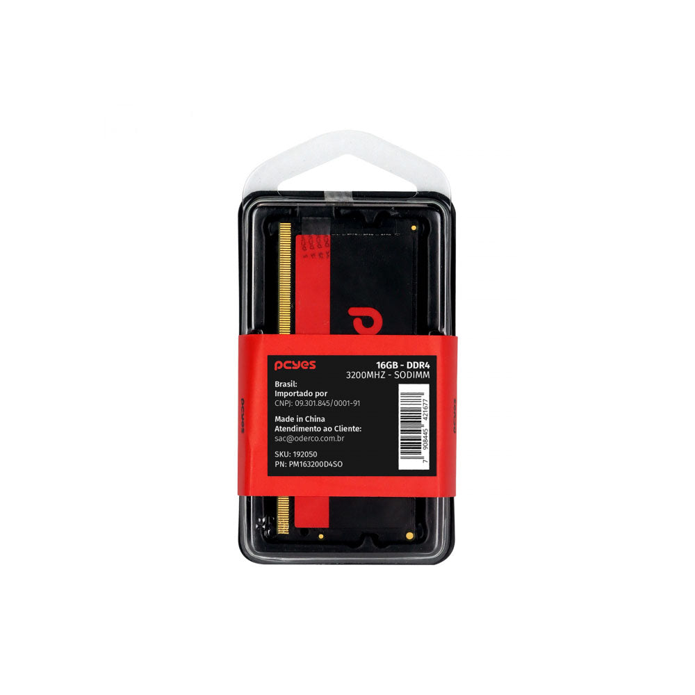 Memoria para Notebook Ddr4 16gb 3200mhz PCYes Sodimm - PM163200D4SO Truedata