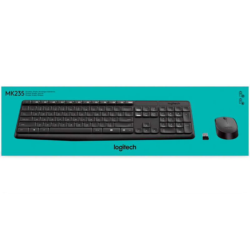 Kit Teclado E Mouse Sem Fio Logitech Mk235 - 920-007903