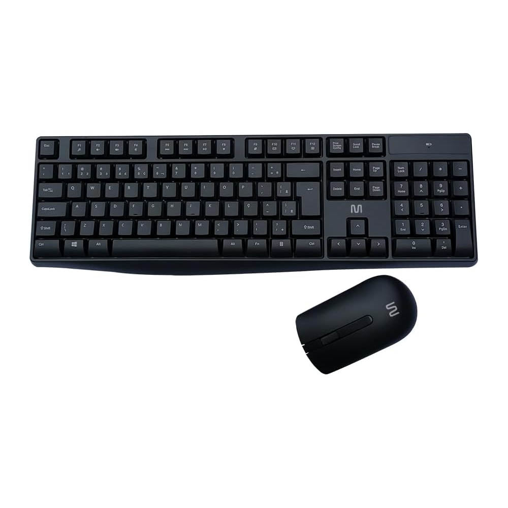 Kit Teclado e Mouse Sem Fio Conexão USB 1600DPI C/ Pilhas Multi - TC270