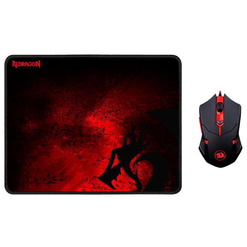 Kit Mouse + Mousepad Gamer Redragon Centrophorus M601-BA