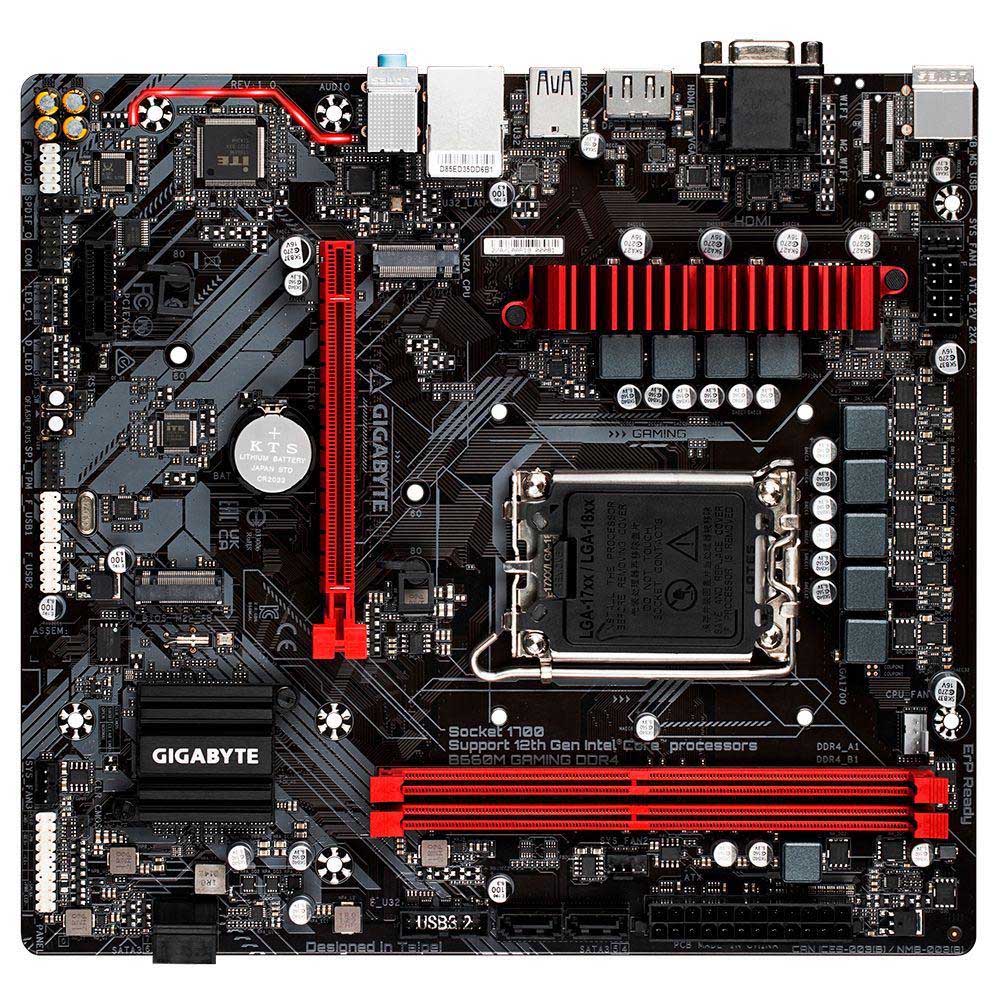 Placa Mae Gigabyte B660M Matx Lga 1700 Ddr4 Hdmi Displayport D-Sub M.2 NVME (12a Geração)