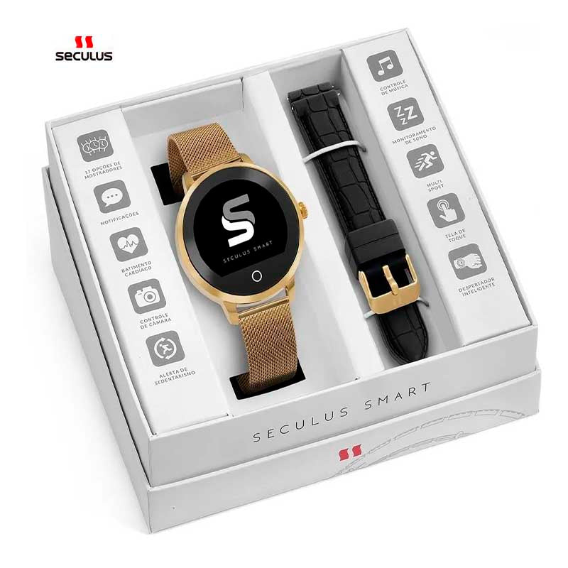 Relógio de Pulso SmartWatch Seculus em Malha de Aço - 79003LPSVDA2