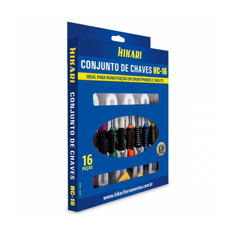 Jogo de Chaves Com 16 Pecas Para Smartphones e Tablets HC-16 - 35579
