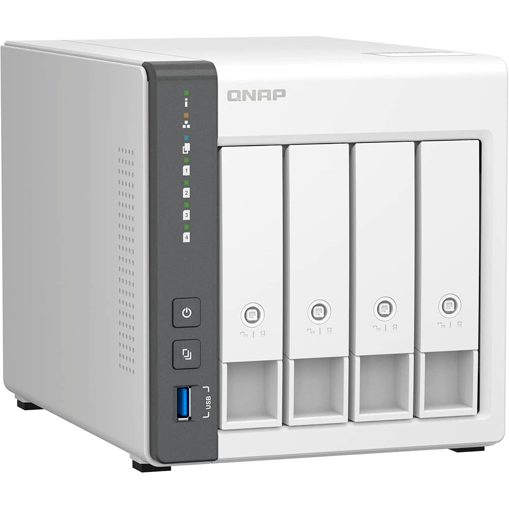 Storage Nas 4 Baias QNAP TS-433 Quad Core 2.0Ghz 4Gb Usb Ethernet - TS-433-4G-US