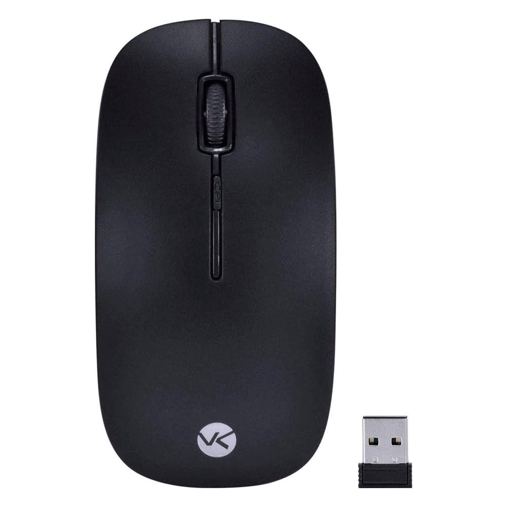 Mouse Sem Fio Wireless Dynamik Flat Vinik Preto 2.4Ghz 1200dpi Usb - DM100