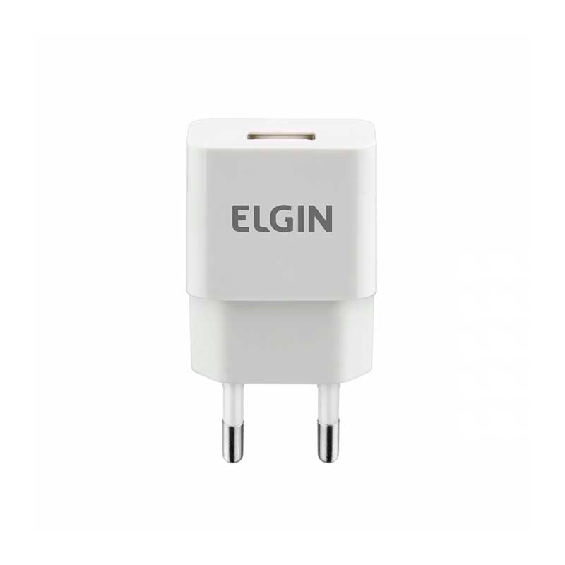 Carregador De Tomada com 1 Saída Usb Elgin 5V 1A Bivolt - 27596