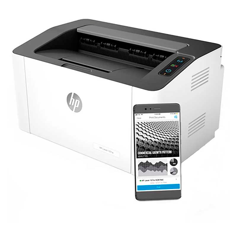 Impressora Laser HP 107w Monocromática 110v 21ppm - 4ZB78A - Toner HP 105A