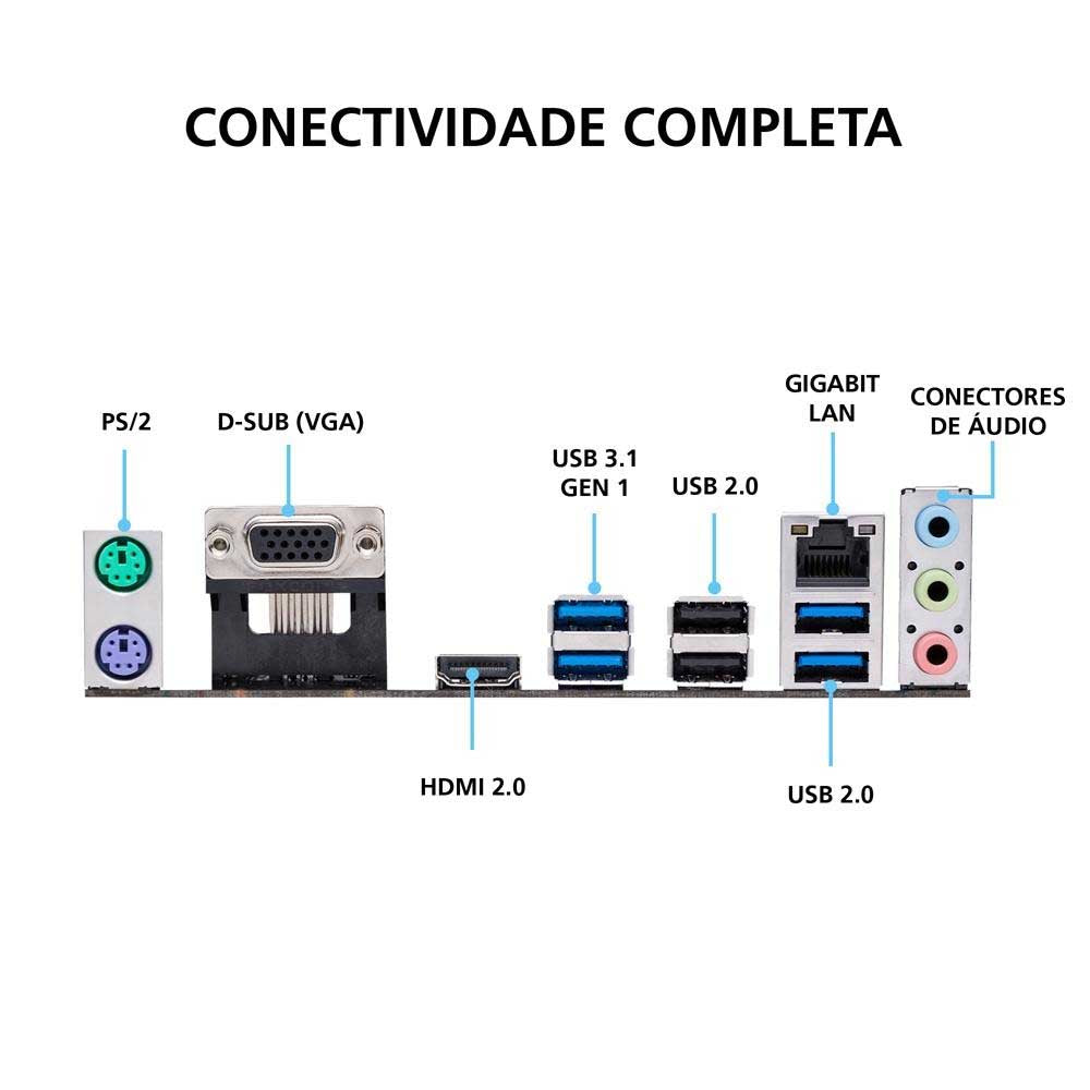 Placa Mae AMD Asus Prime A320M-K/BR DDR4 mATX Socket AM4 Hdmi