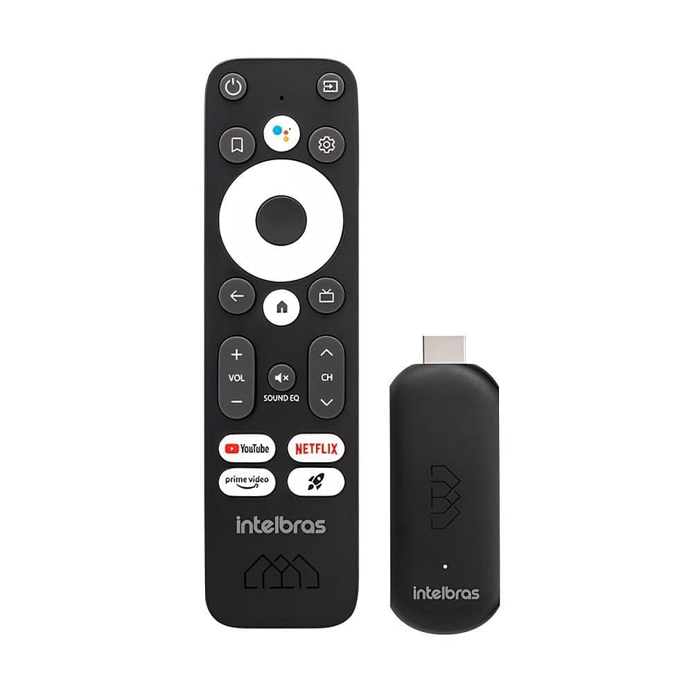 Smart Tv Box Stick Intelbras Izy Play Full Hd Wi-Fi Bluetooth 5.0 Android TV - 4140032