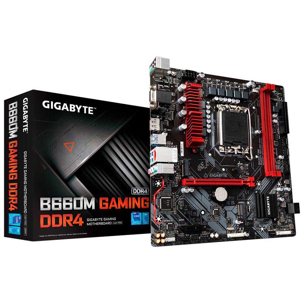 Placa Mae Gigabyte B660M Matx Lga 1700 Ddr4 Hdmi Displayport D-Sub M.2 NVME (12a Geração)