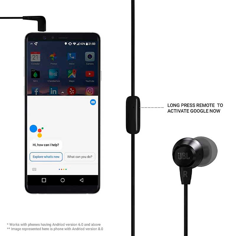 Fone de Ouvido P2 JBL Intra Auricular C50Hi Preto - 278072