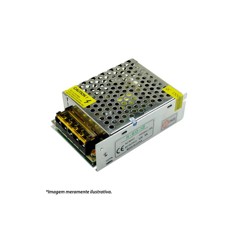 Fonte Chaveada CFTV 12V 5A 60W Leboss - LB-CA559