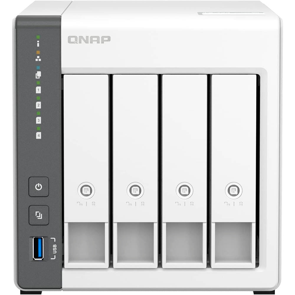 Storage Nas 4 Baias QNAP TS-433 Quad Core 2.0Ghz 4Gb Usb Ethernet - TS-433-4G-US