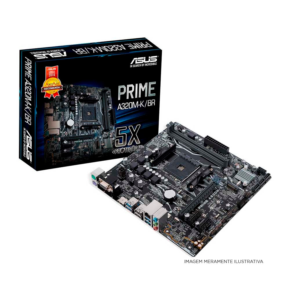 Placa Mae AMD Asus Prime A320M-K/BR DDR4 mATX Socket AM4 Hdmi